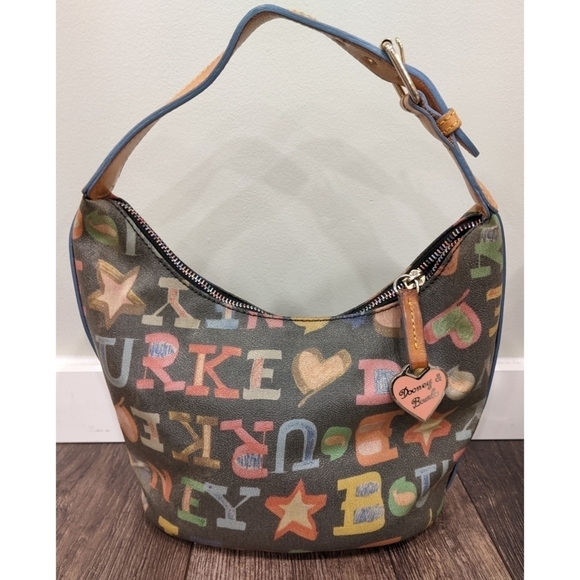 Dooney and Bourke Monogram Coated Canvas Shoulder Bag - Picture 1 of 16